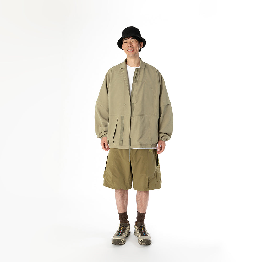 TMCAZ - Detachable Jinbei Jacket - C44 / Khaki
