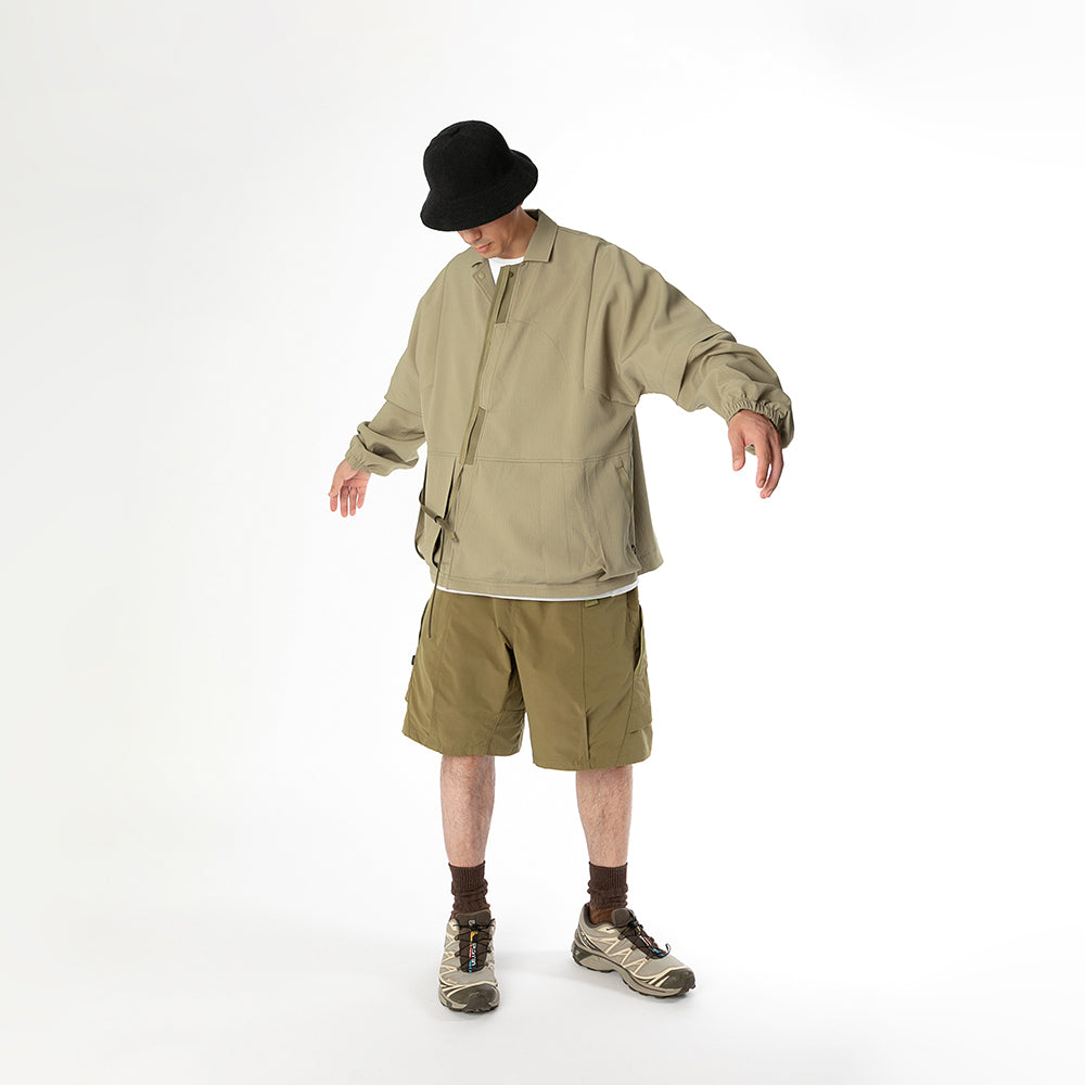 TMCAZ - Detachable Jinbei Jacket - C44 / Khaki
