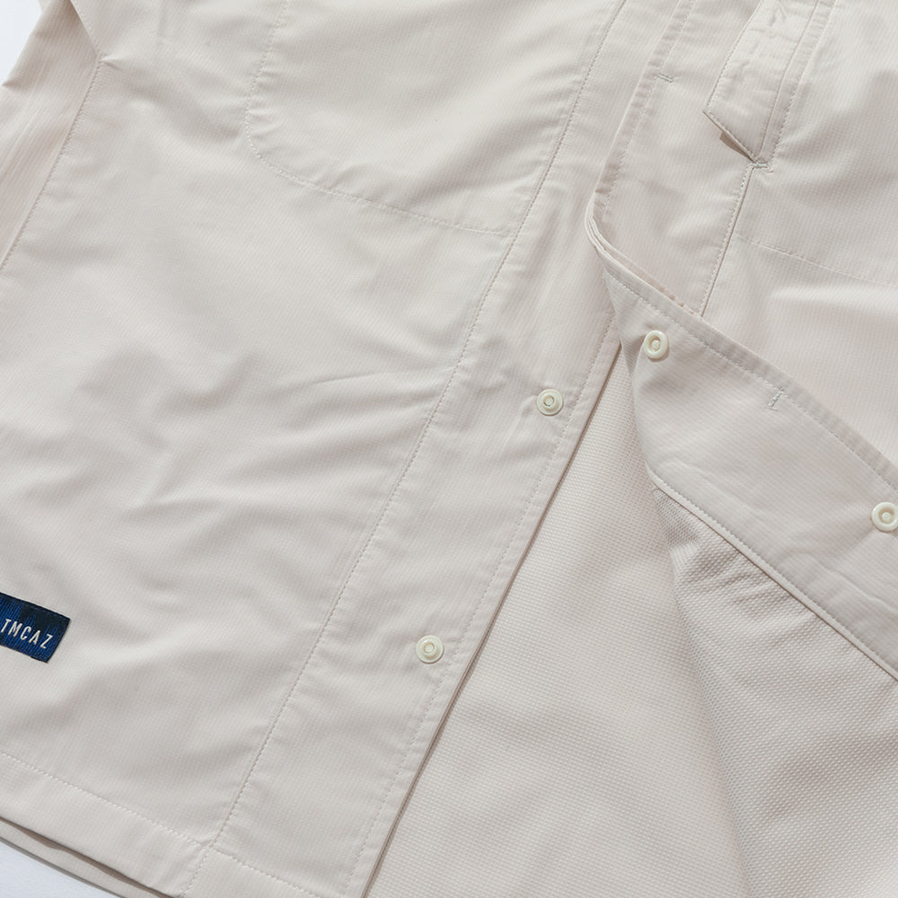 TMCAZ - Open Collar Shirt - S48/White