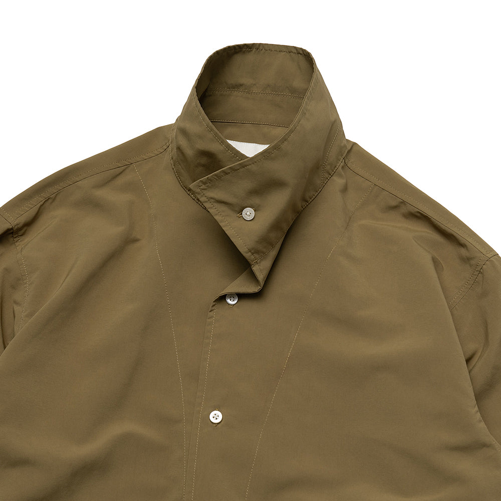 TMCAZ - Stand Collar Shirt Jacket - S54 / Brown