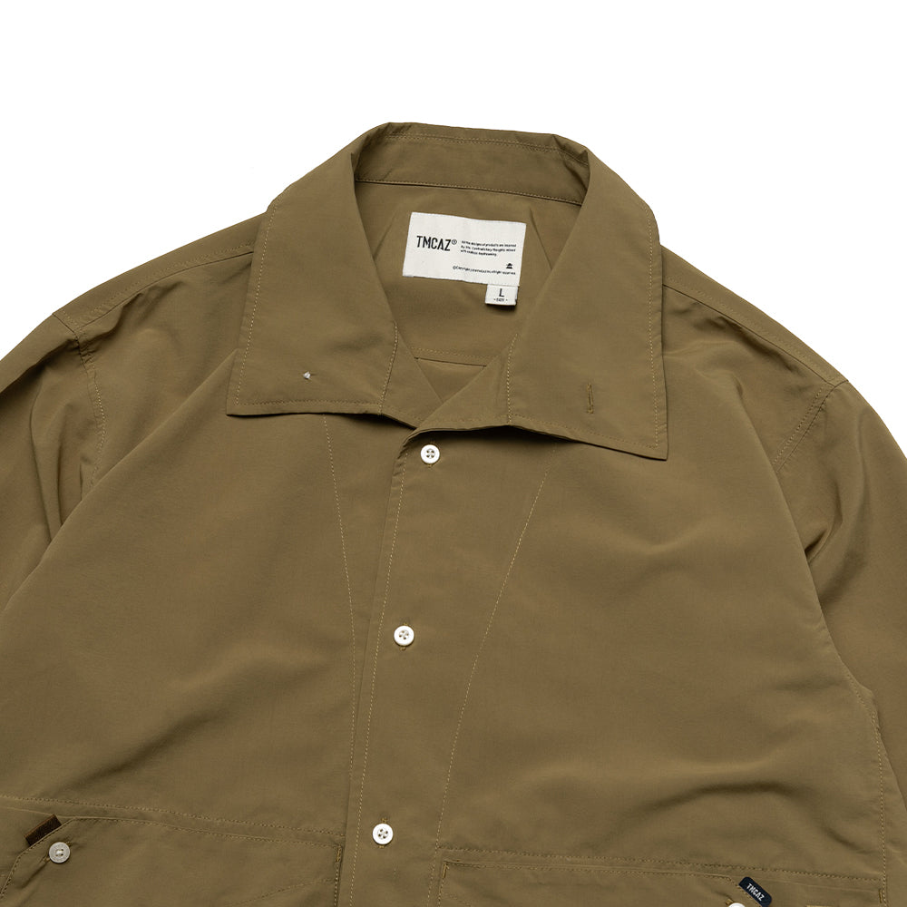 TMCAZ - Stand Collar Shirt Jacket - S54 / Brown