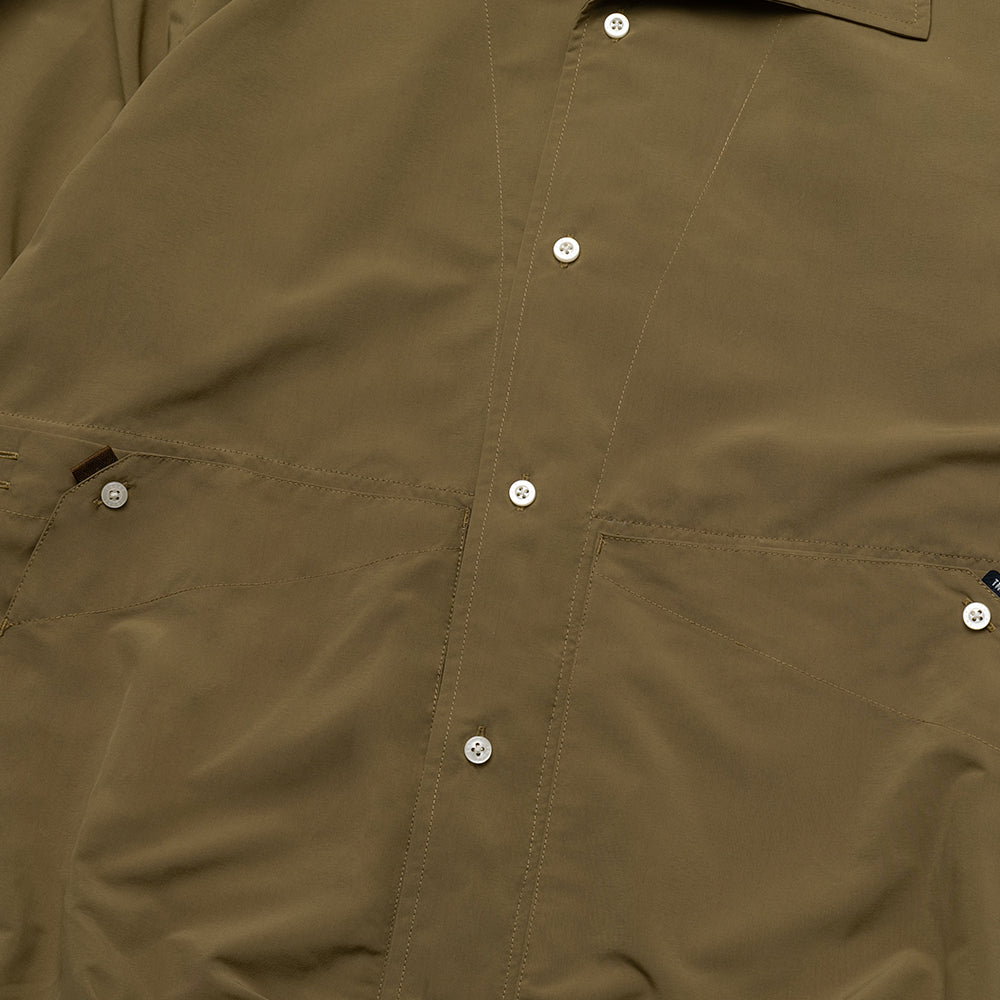 TMCAZ - Stand Collar Shirt Jacket - S54 / Brown