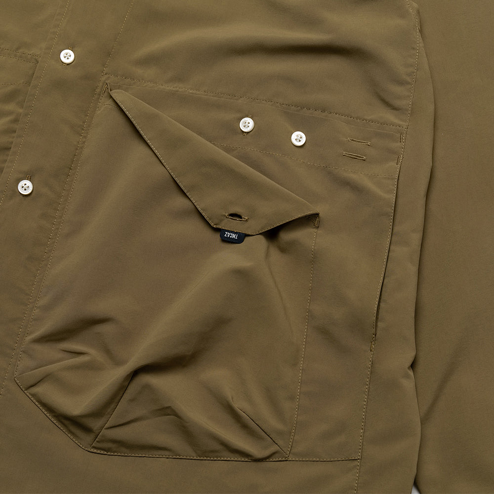 TMCAZ - Stand Collar Shirt Jacket - S54 / Brown