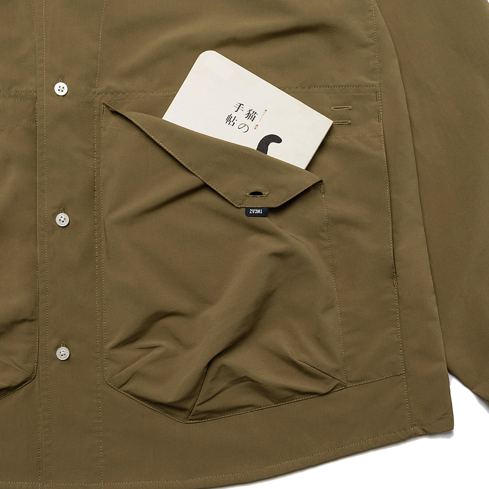 TMCAZ - Stand Collar Shirt Jacket - S54 / Brown