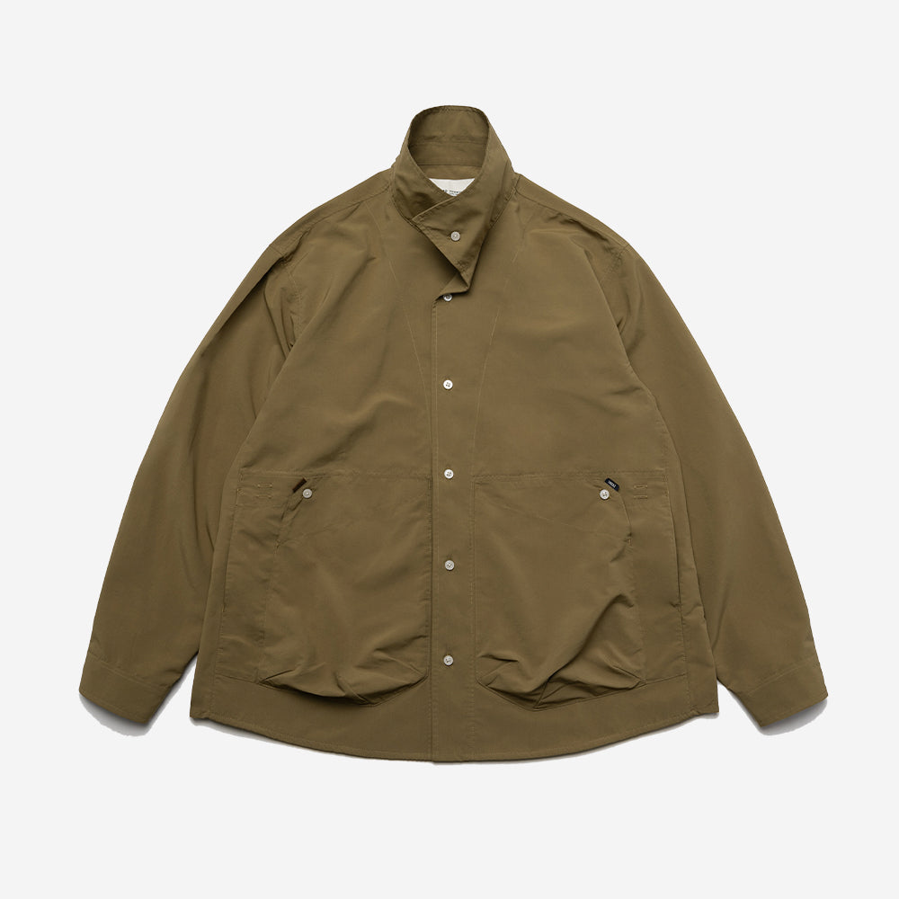 TMCAZ - Stand Collar Shirt Jacket - S54 / Brown