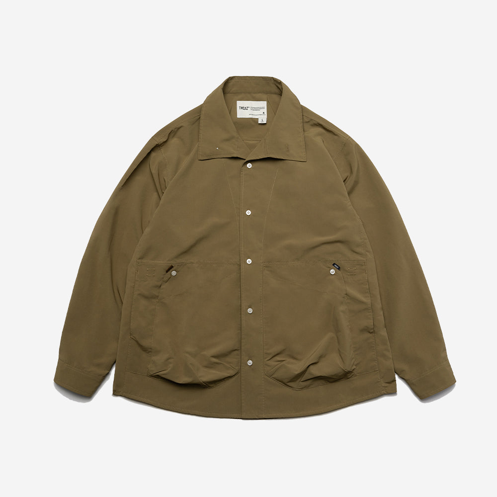 TMCAZ - Stand Collar Shirt Jacket - S54 / Brown