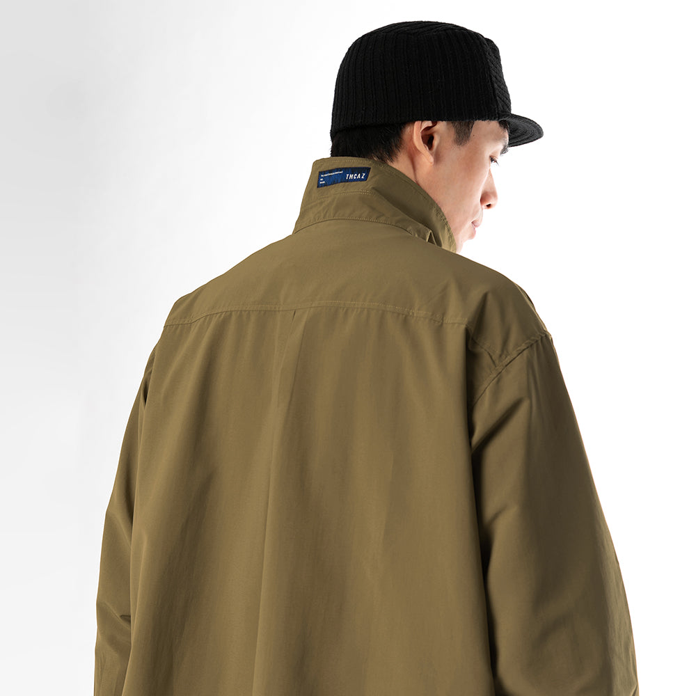 TMCAZ - Stand Collar Shirt Jacket - S54 / Brown
