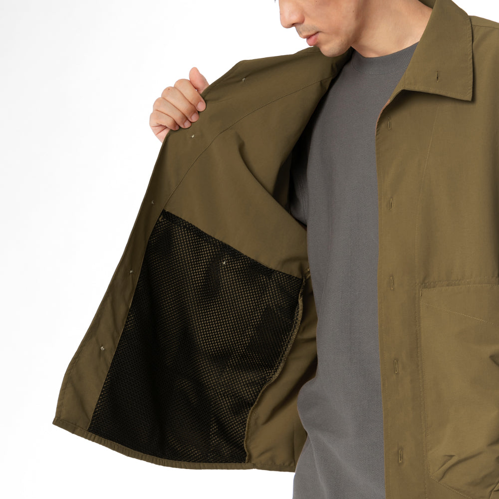 TMCAZ - Stand Collar Shirt Jacket - S54 / Brown