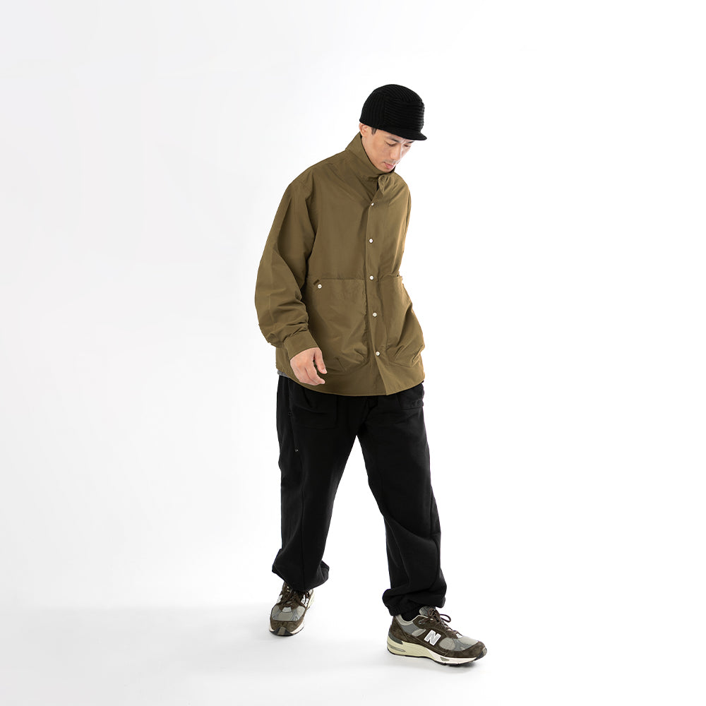TMCAZ - Stand Collar Shirt Jacket - S54 / Brown