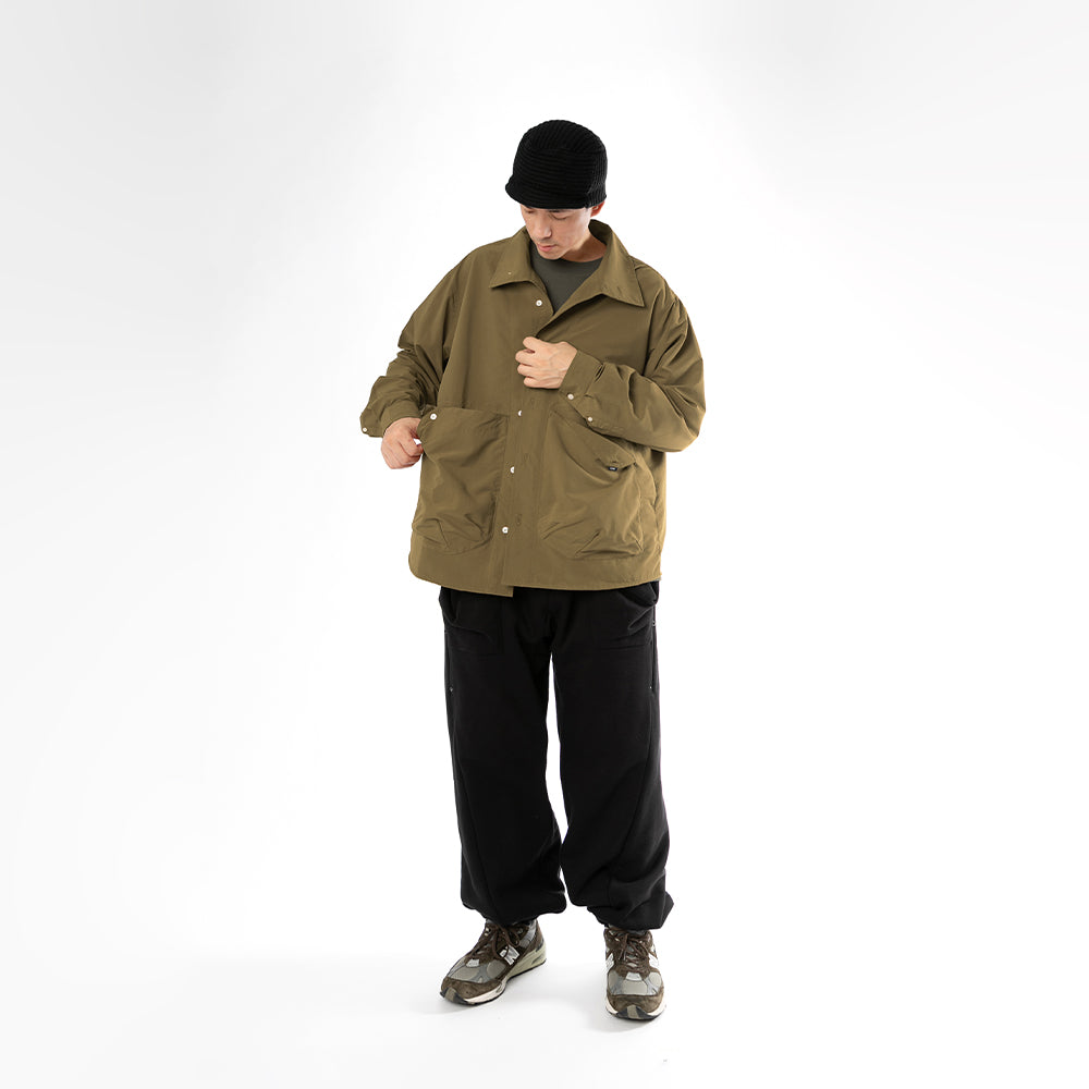 TMCAZ - Stand Collar Shirt Jacket - S54 / Brown