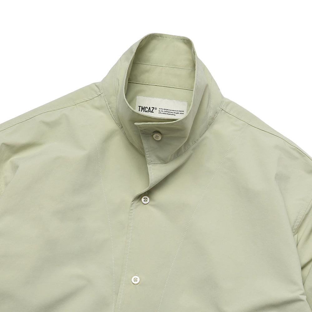 TMCAZ - Stand Collar Shirt Jacket - S55 / Aqua green
