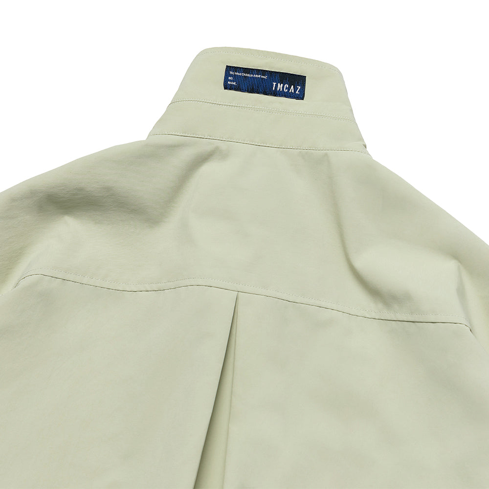 TMCAZ - Stand Collar Shirt Jacket - S55 / Aqua green
