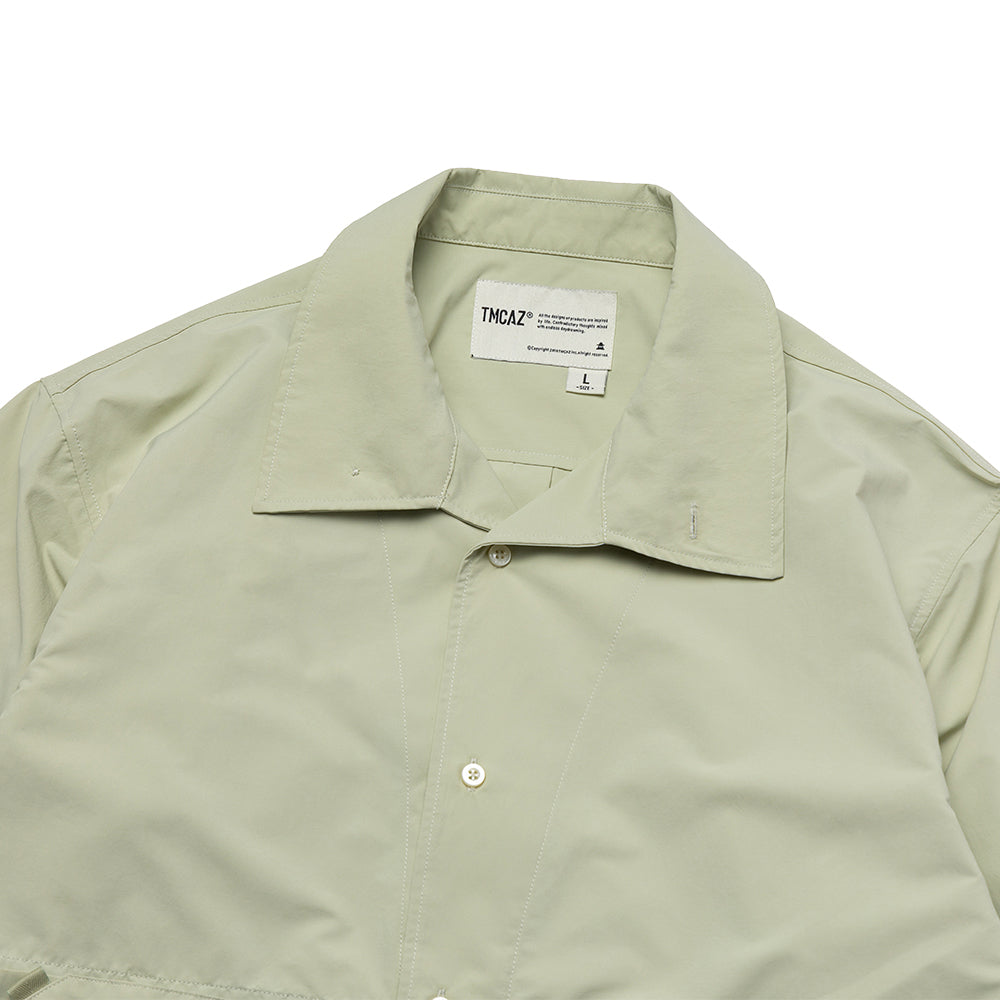 TMCAZ - Stand Collar Shirt Jacket - S55 / Aqua green