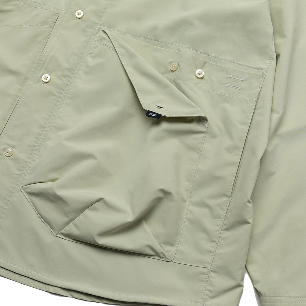 TMCAZ - Stand Collar Shirt Jacket - S55 / Aqua green