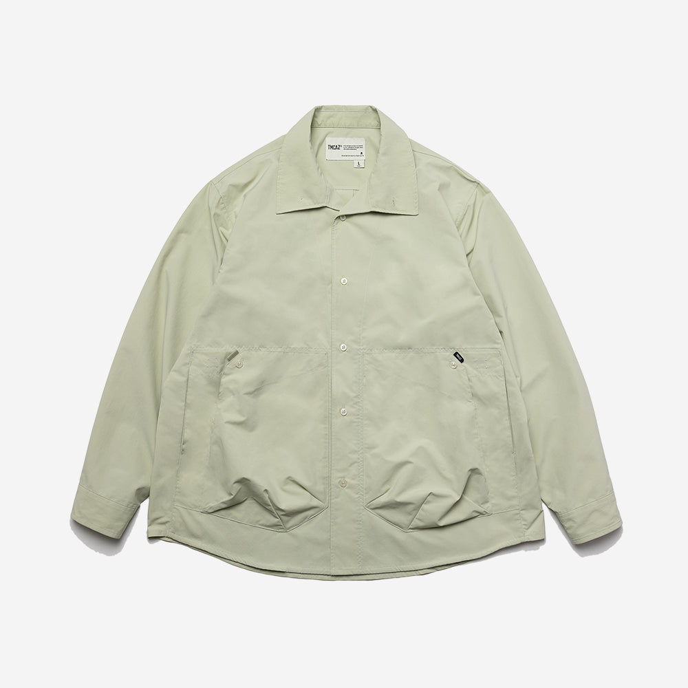 TMCAZ - Stand Collar Shirt Jacket - S55 / Aqua green