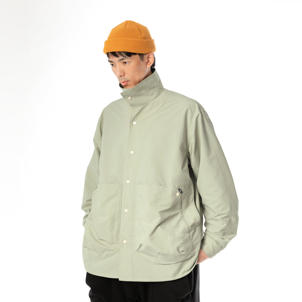 TMCAZ - Stand Collar Shirt Jacket - S55 / Aqua green