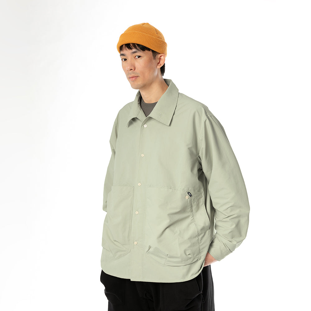 TMCAZ - Stand Collar Shirt Jacket - S55 / Aqua green