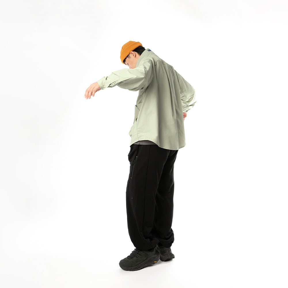 TMCAZ - Stand Collar Shirt Jacket - S55 / Aqua green