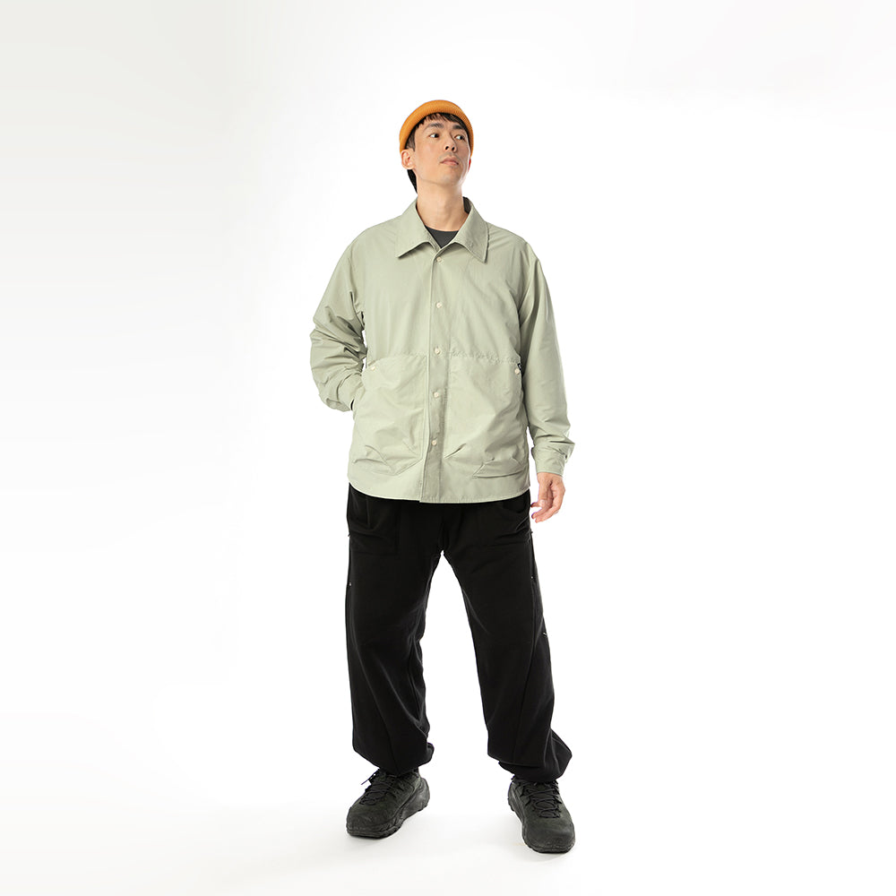 TMCAZ - Stand Collar Shirt Jacket - S55 / Aqua green