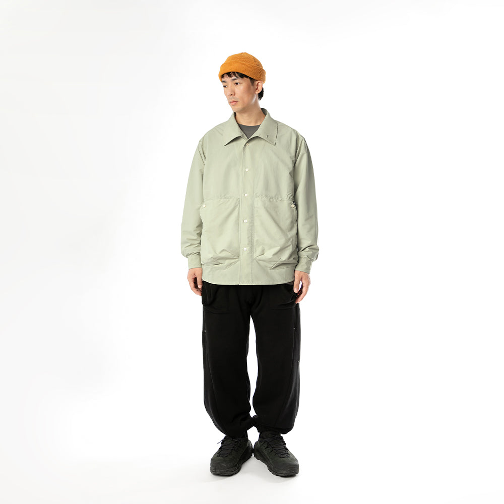 TMCAZ - Stand Collar Shirt Jacket - S55 / Aqua green