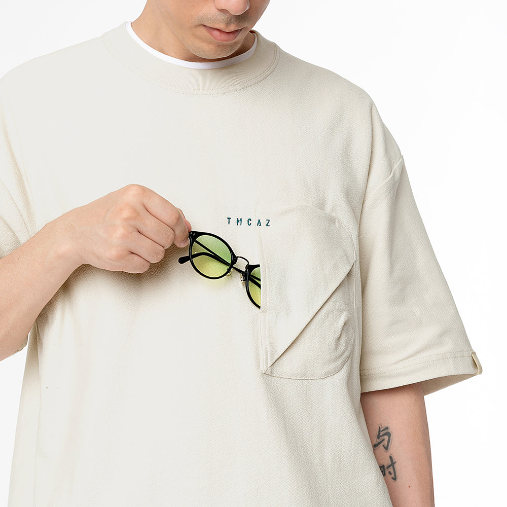 TMCAZ - 3D Dual-Pocket Tee - T165 / White Onyx