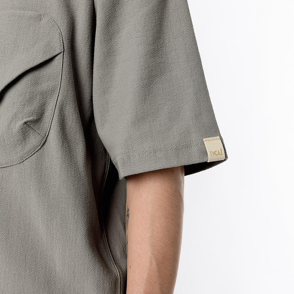 TMCAZ - 3D Dual-Pocket Tee - T166 / Stone grey