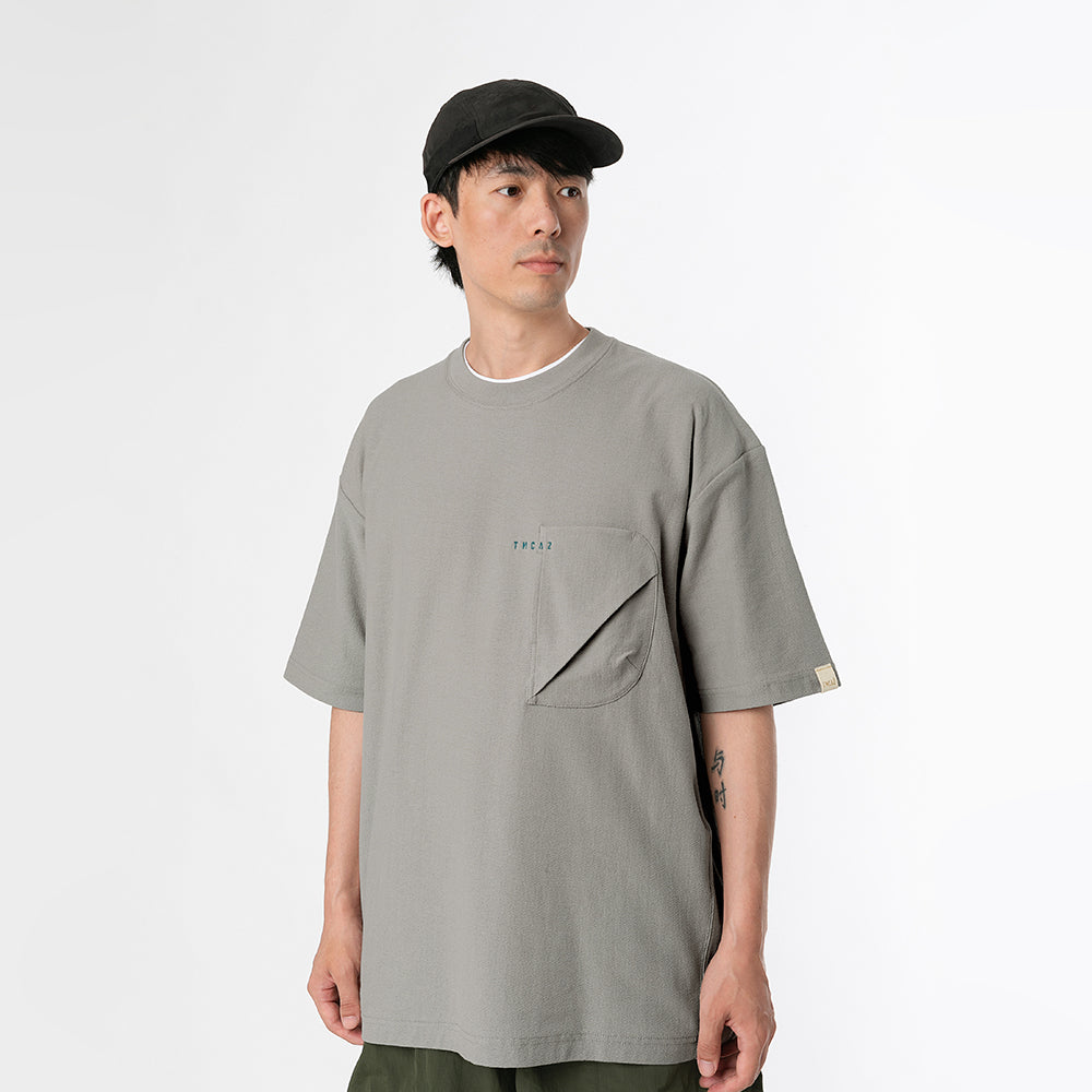 TMCAZ - 3D Dual-Pocket Tee - T166 / Stone grey