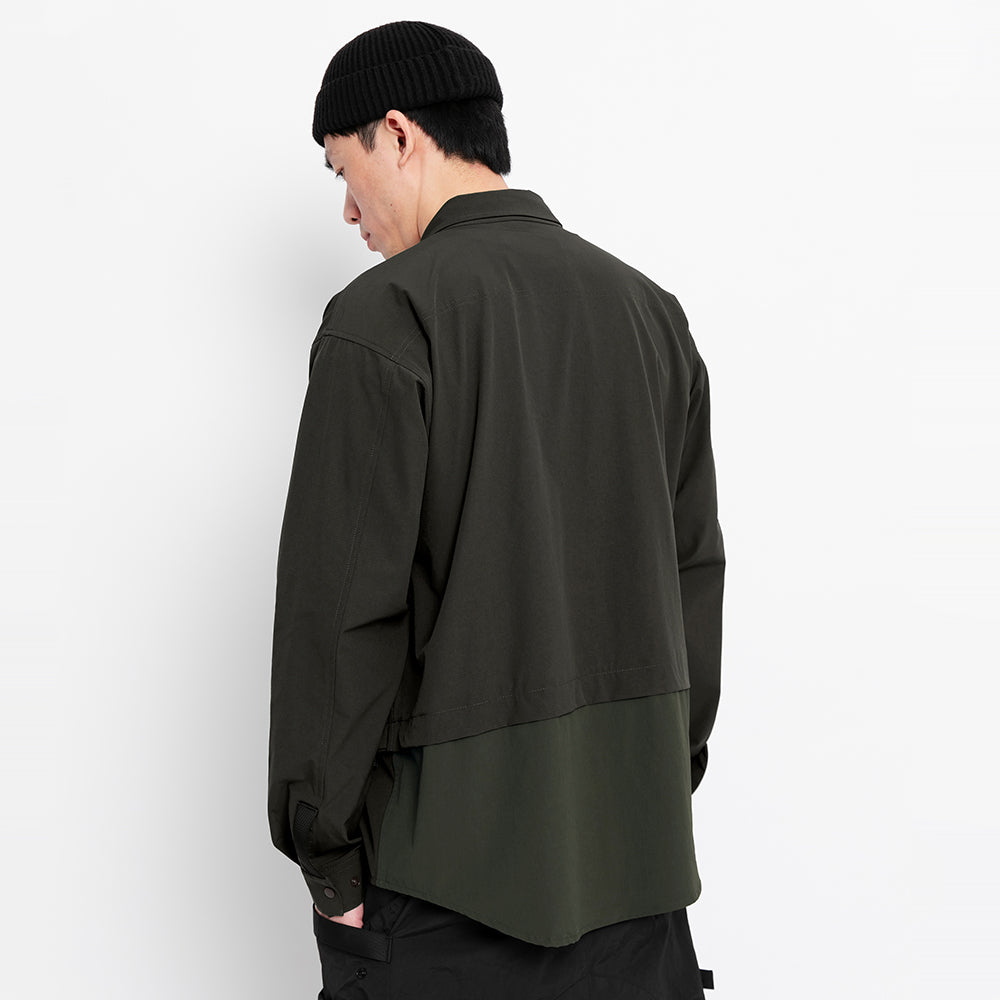 TMCAZ - 4way Stretch Work Shirt Jacket – C32 - Pirate Black + Deep Forest