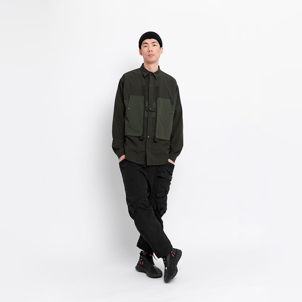 TMCAZ - 4way Stretch Work Shirt Jacket – C32 - Pirate Black + Deep Forest