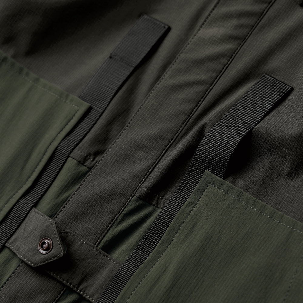 TMCAZ - 4way Stretch Work Shirt Jacket – C32 - Pirate Black + Deep Forest