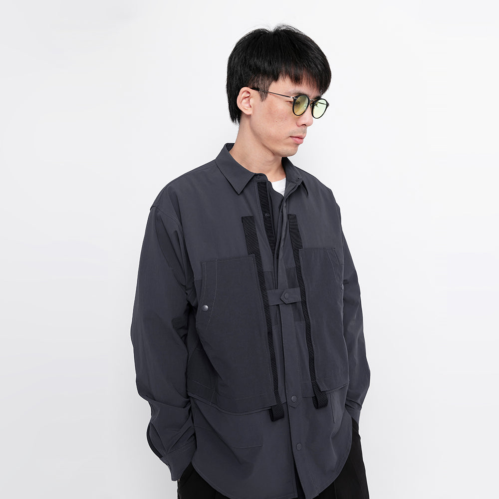 TMCAZ - 4way Stretch Work Shirt Jacket – /C33 - Anthracite + Grey