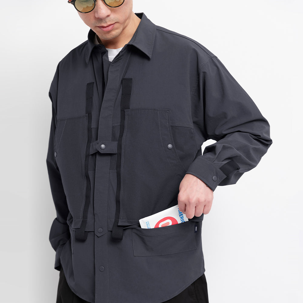 TMCAZ - 4way Stretch Work Shirt Jacket – /C33 - Anthracite + Grey