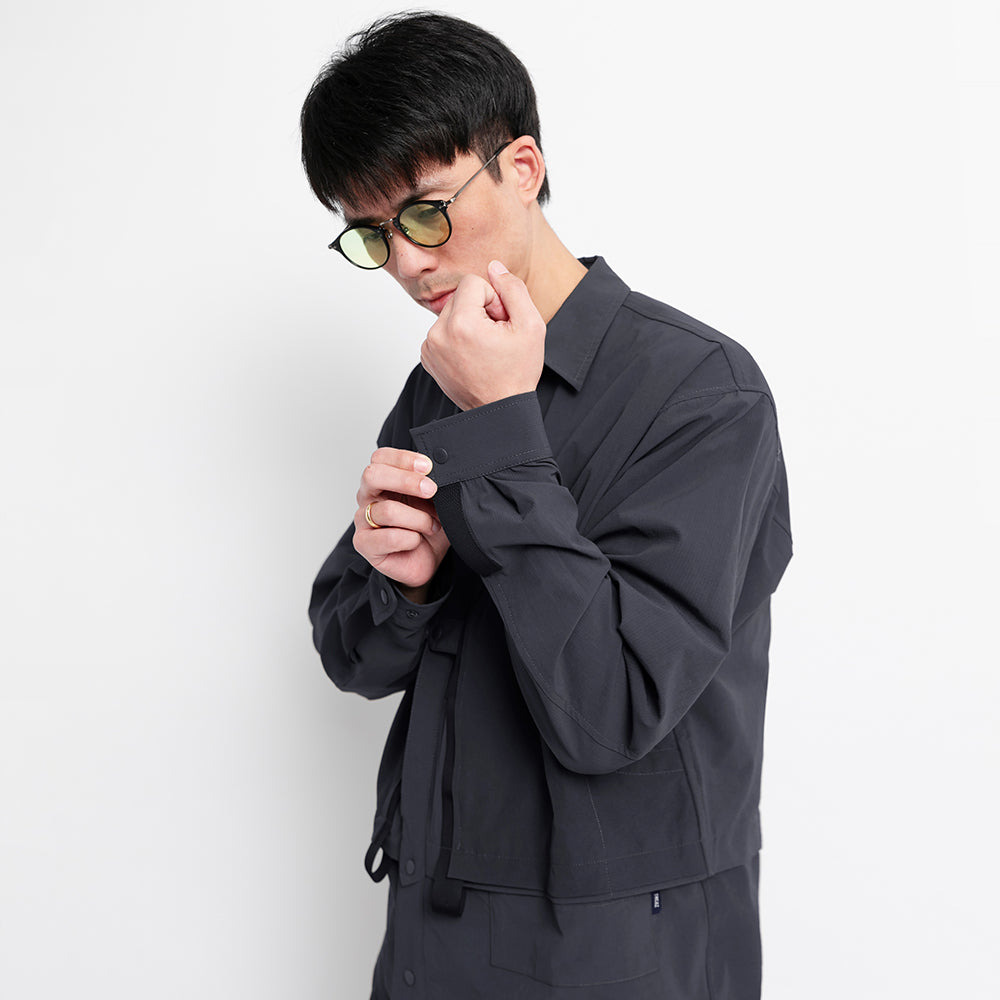TMCAZ - 4way Stretch Work Shirt Jacket – /C33 - Anthracite + Grey