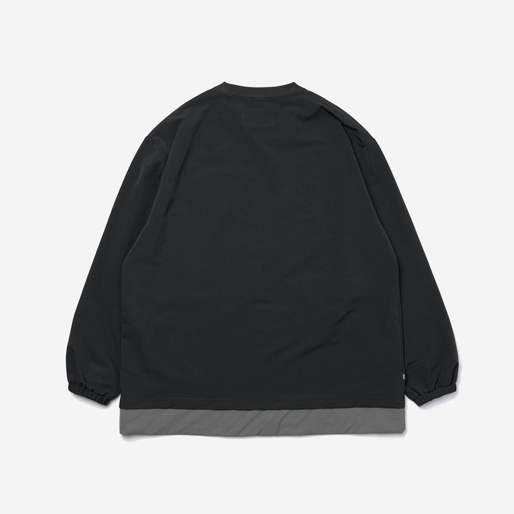 TMCAZ - Double Layer Hem Sweat Crewneck - / H64 - Obsidian