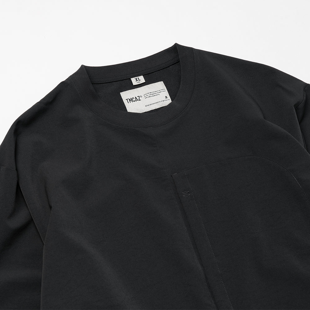 TMCAZ - Double Layer Hem Sweat Crewneck - / H64 - Obsidian