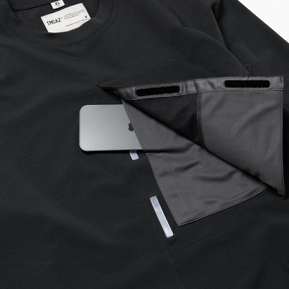 TMCAZ - Double Layer Hem Sweat Crewneck - / H64 - Obsidian