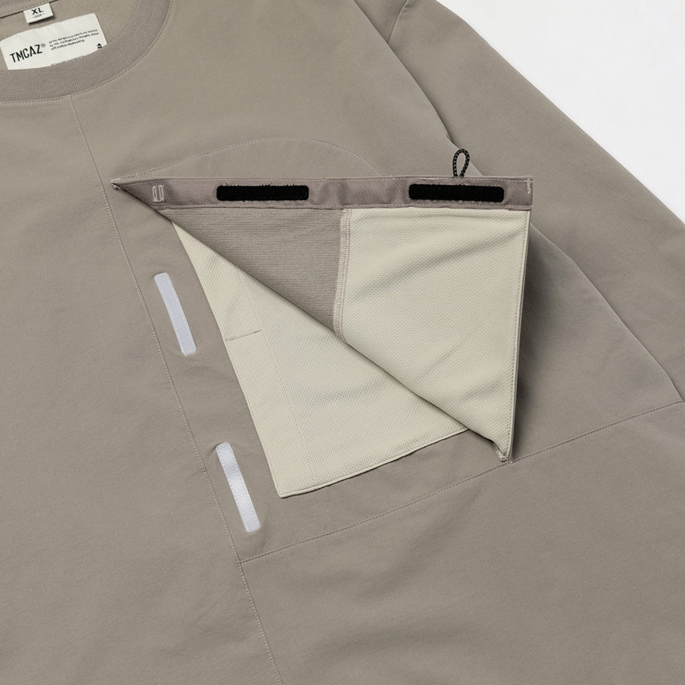 TMCAZ - Double Layer Hem Sweat Crewneck - / H65 - Tan