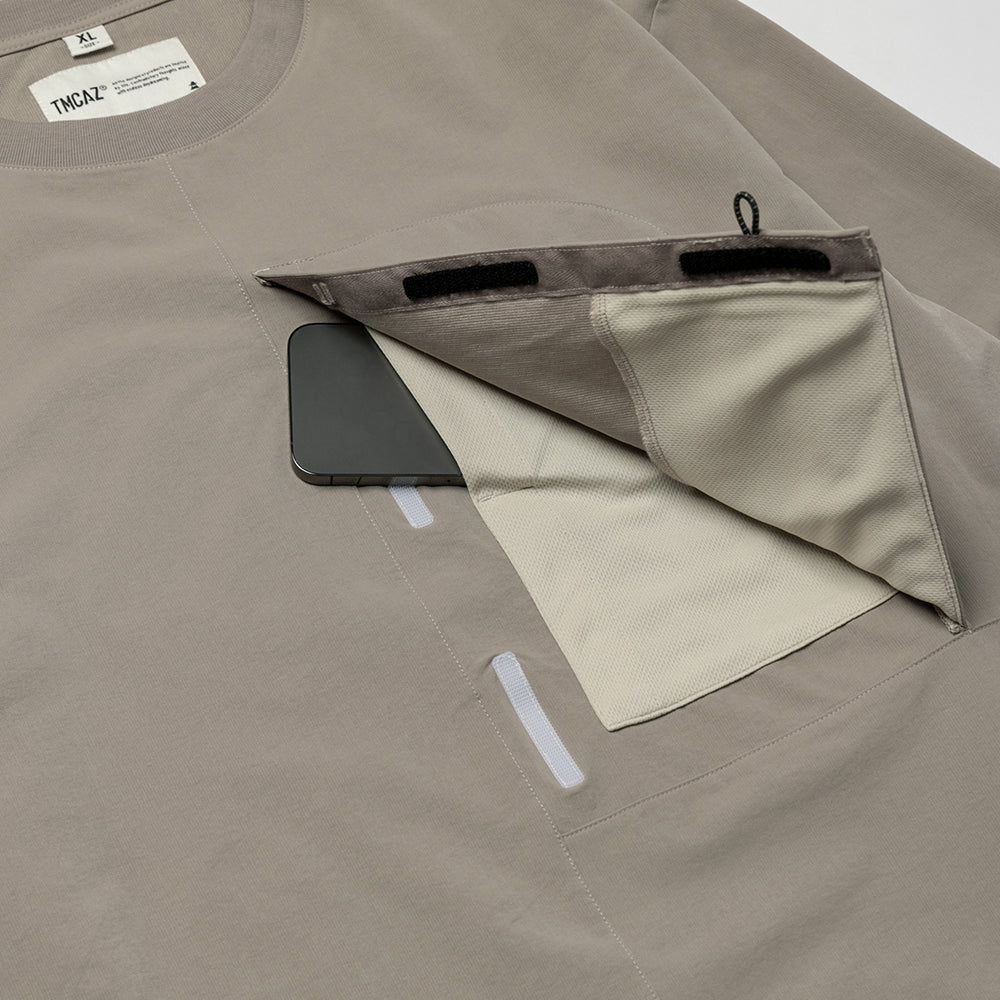 TMCAZ - Double Layer Hem Sweat Crewneck - / H65 - Tan