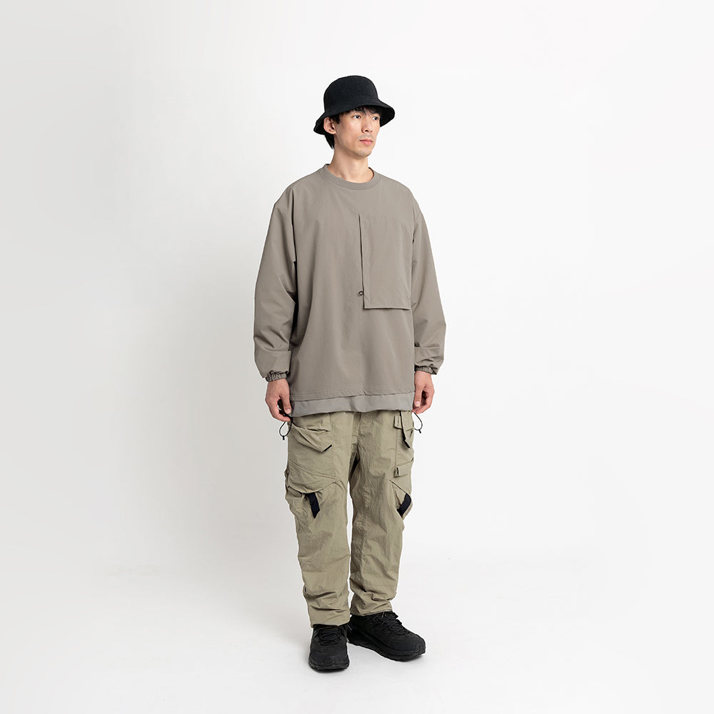 TMCAZ - Double Layer Hem Sweat Crewneck - / H65 - Tan