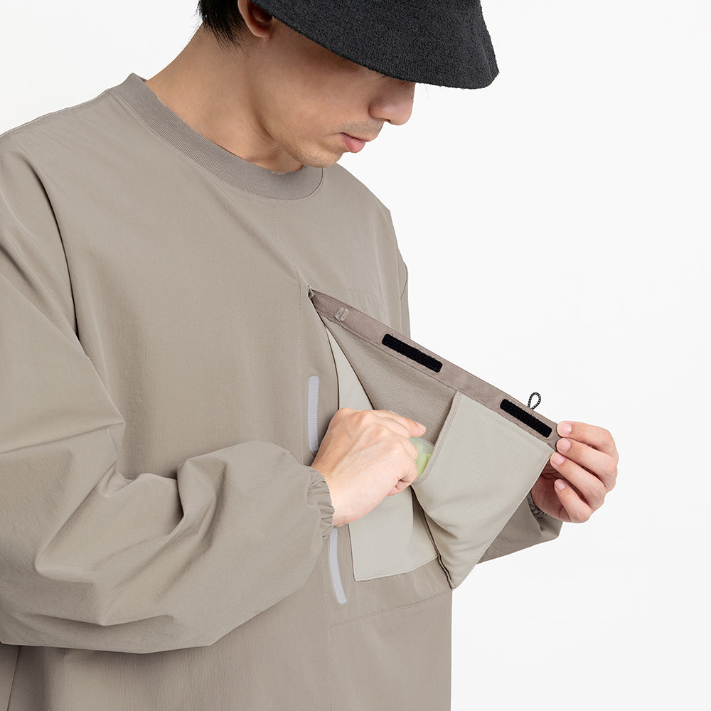 TMCAZ - Double Layer Hem Sweat Crewneck - / H65 - Tan