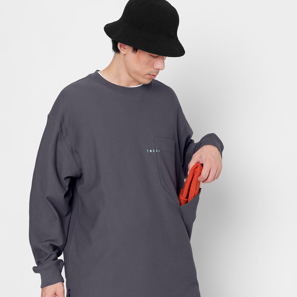 TMCAZ - LS Pocket Tee - / T163 - Anthracite