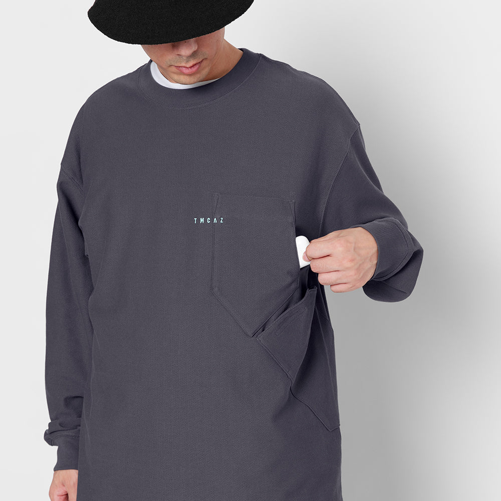 TMCAZ - LS Pocket Tee - / T163 - Anthracite