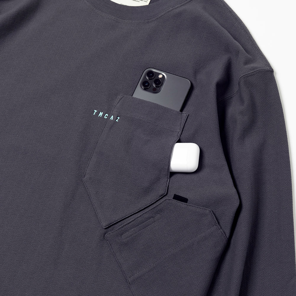 TMCAZ - LS Pocket Tee - / T163 - Anthracite