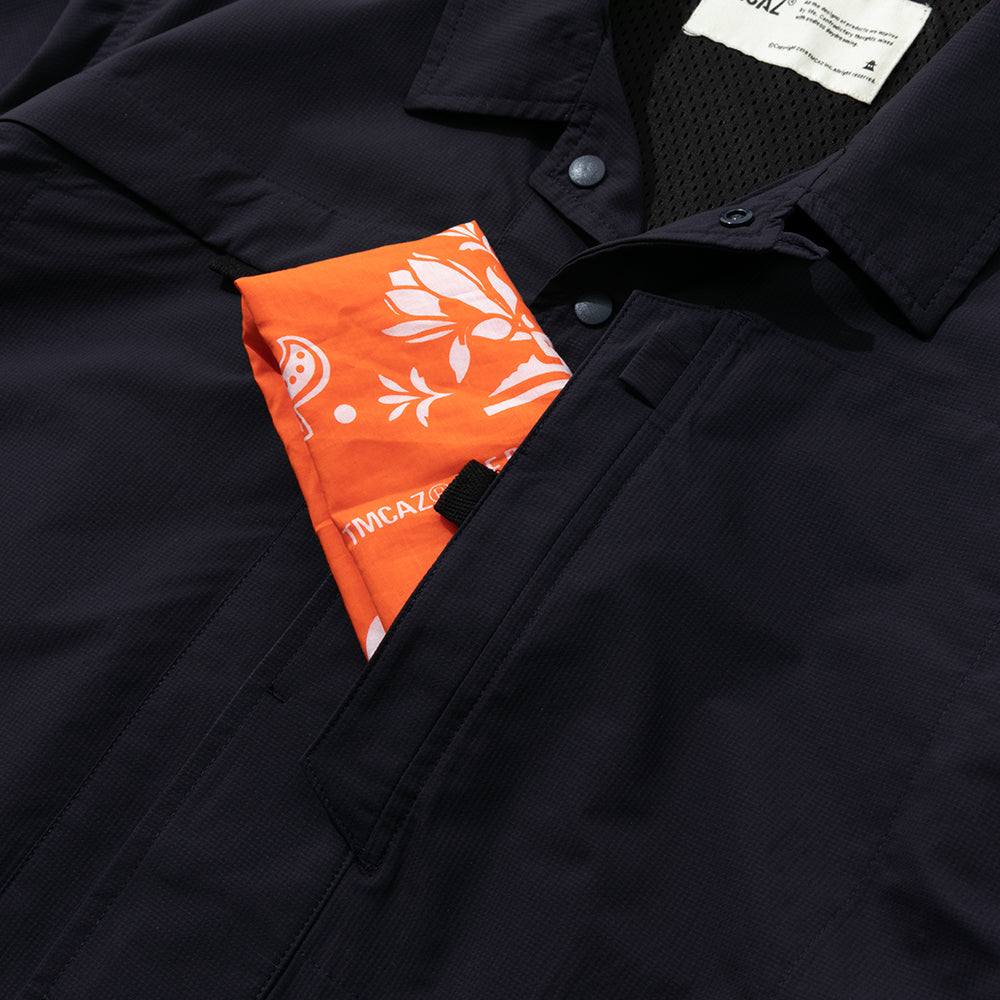 TMCAZ - Open Collar Shirt - S50/Navy