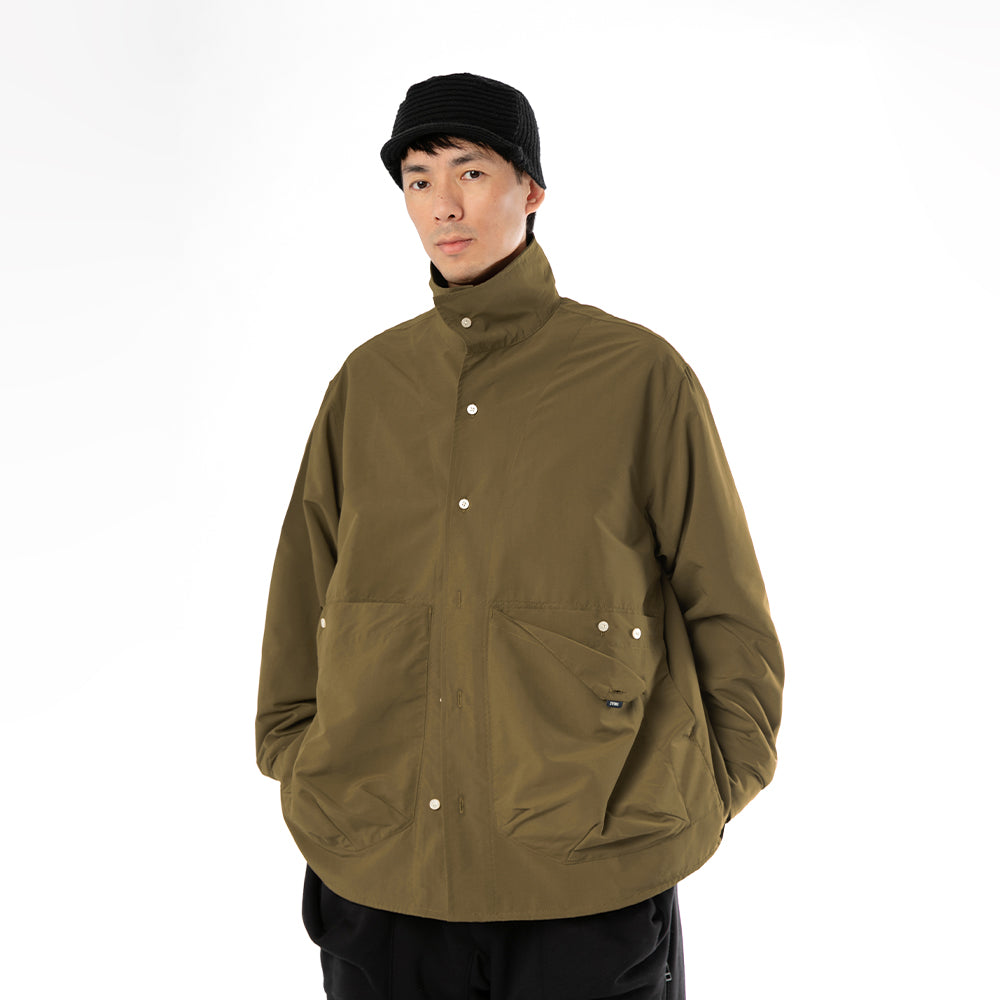 TMCAZ - Stand Collar Shirt Jacket - S54 / Brown
