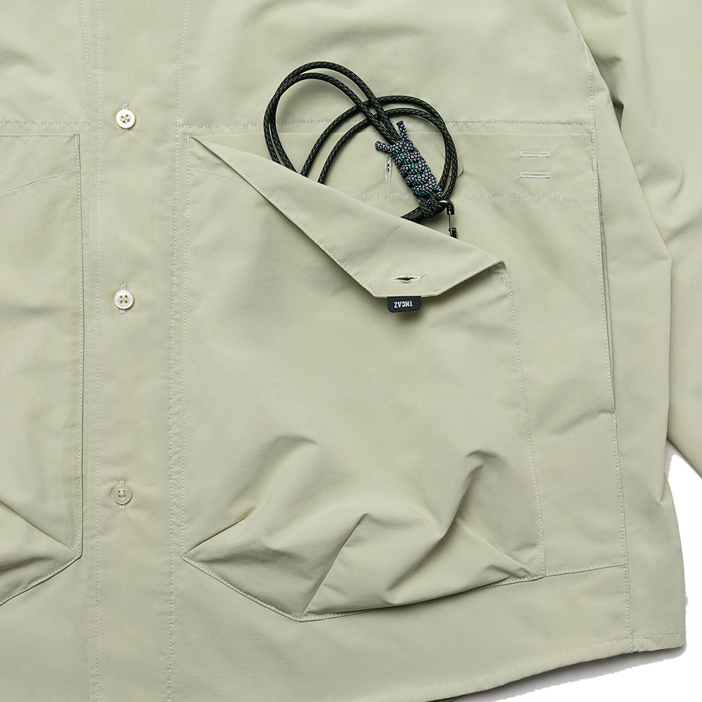 TMCAZ - Stand Collar Shirt Jacket - S55 / Aqua green