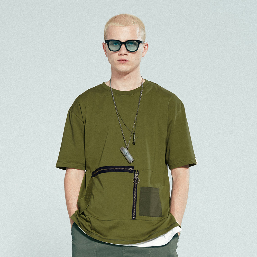 TMCAZ - Heavy Industry Pocket Tee - T100 - Olive