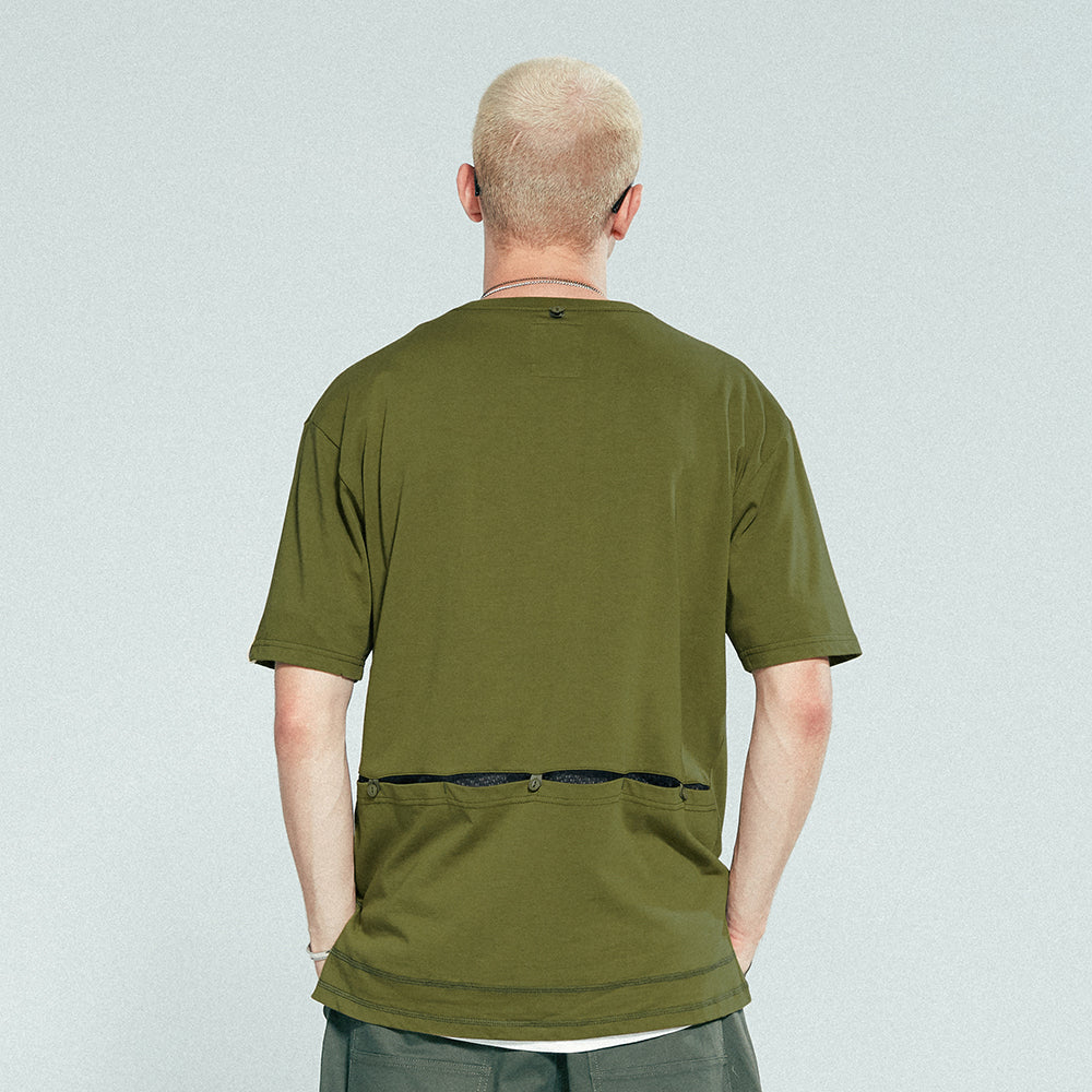 TMCAZ - Heavy Industry Pocket Tee - T100 - Olive