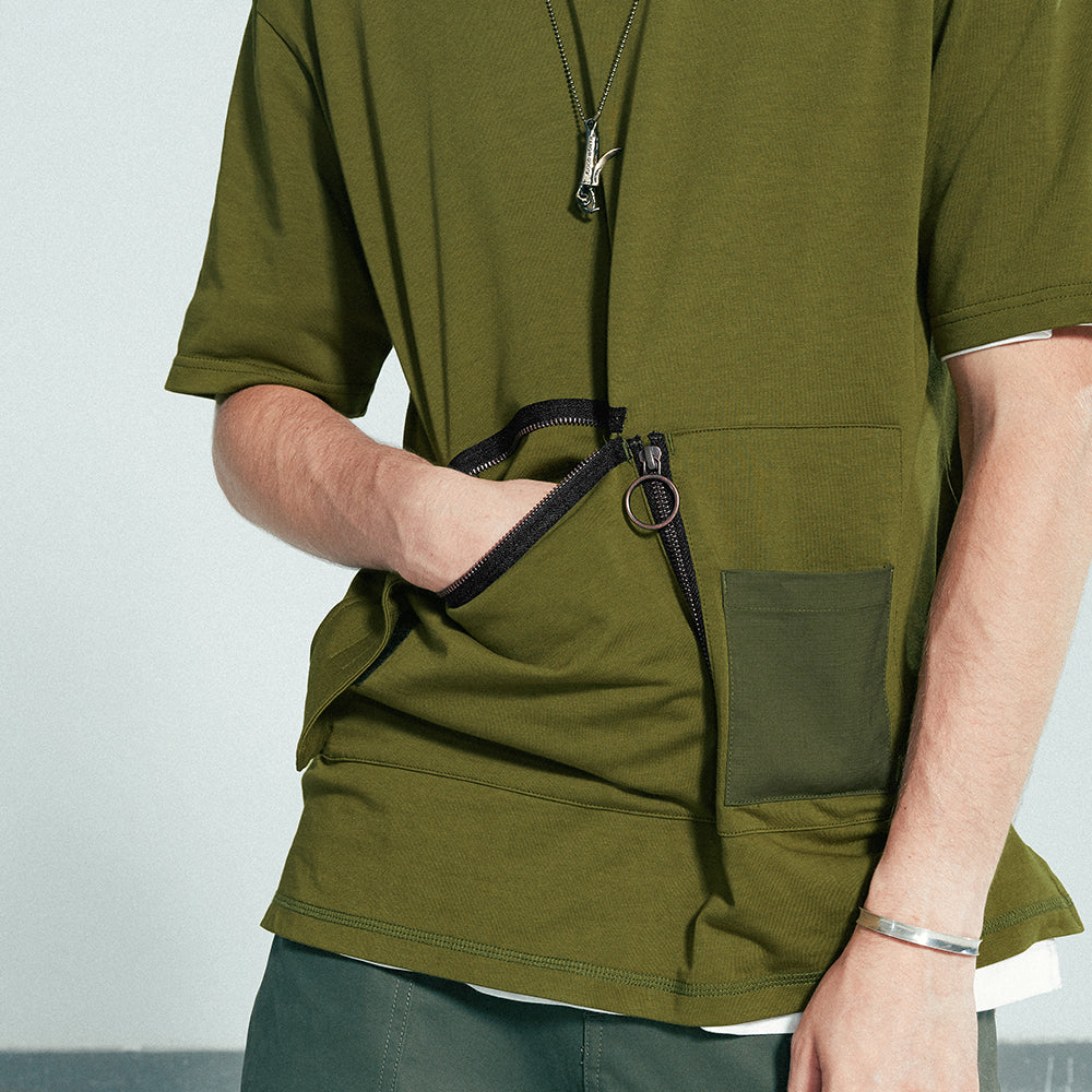 TMCAZ - Heavy Industry Pocket Tee - T100 - Olive