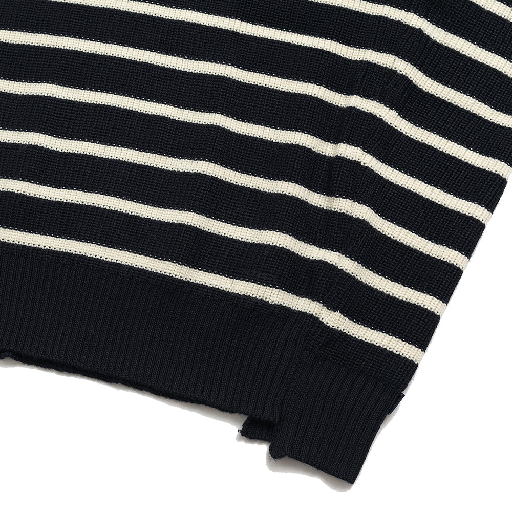 TMCAZ - Wool-blend Dropped Knit Vest - WV05 / Navy
